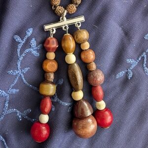 Multicolor WOOD Beaded Bag charm
